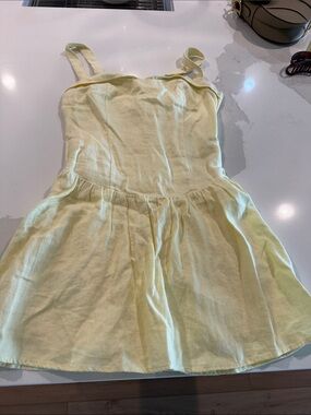 Abercrombie and Fitch Baby Yellow linen Sundress - S EUC